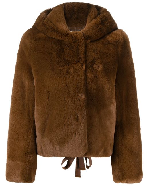 Sandro faux-fur cropped jacket