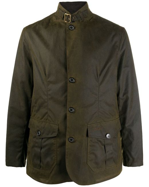 Barbour wax coated high-neck jacket