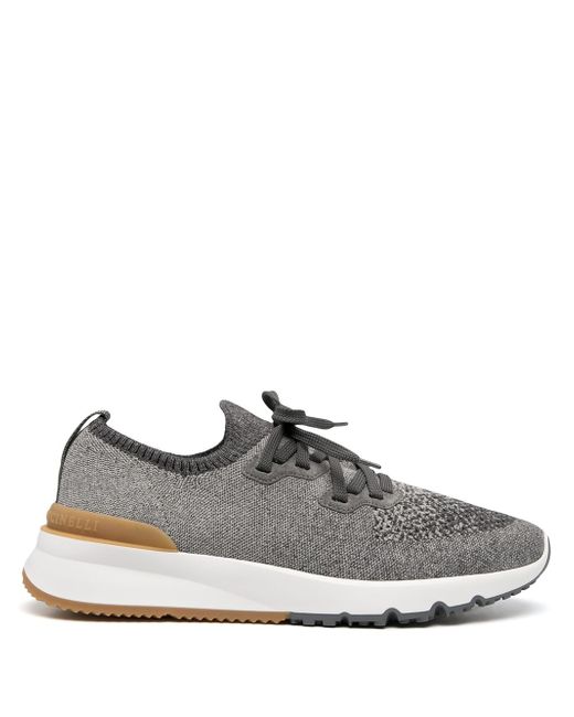 Brunello Cucinelli knitted low-top sneakers