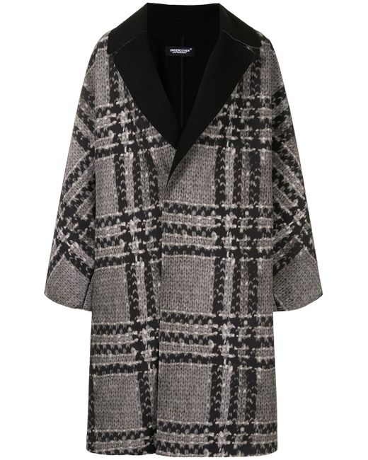 Undercover knit-print oversized coat