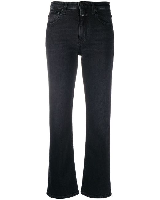 Closed mid-rise flared jeans