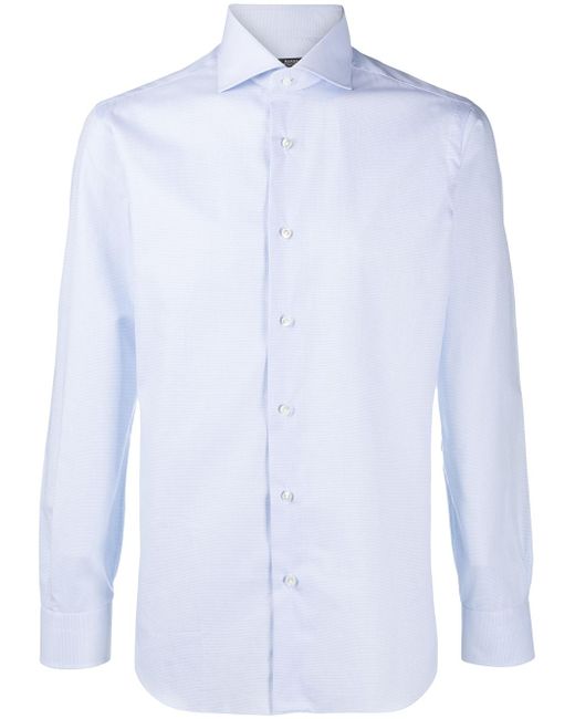 Barba classic collar long-sleeved shirt