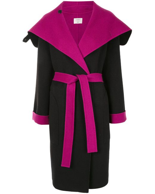 Onefifteen colour-block wool-blend coat