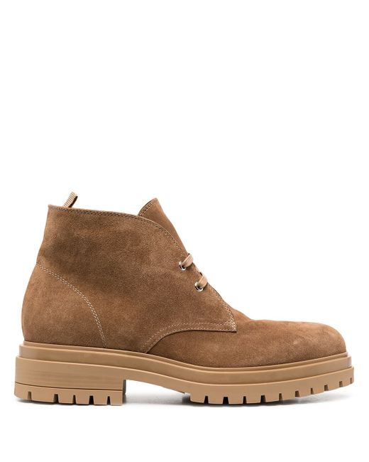 Gianvito Rossi lace-up suede desert boots