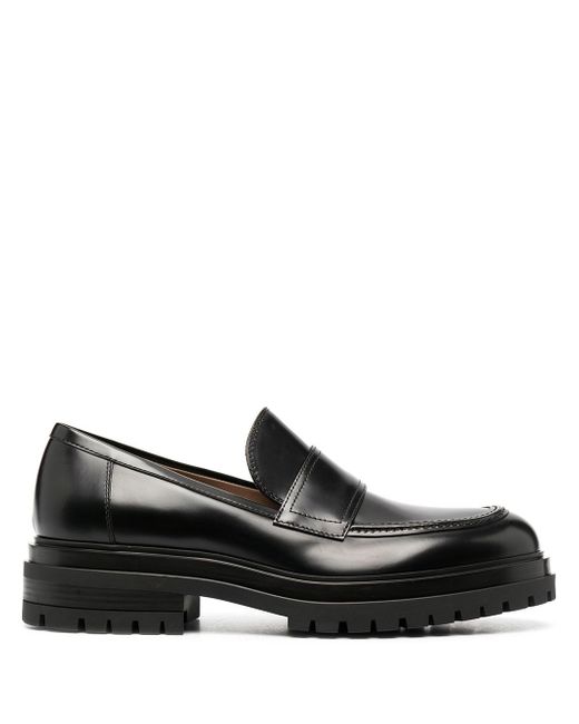 Gianvito Rossi chunky slip-on leather loafers