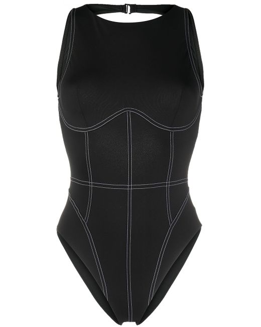 Noire Swimwear open-back one-piece swimsuit