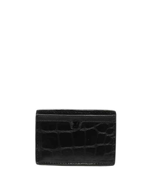 Zadig & Voltaire Initiale Niels crocodile-effect cardholder