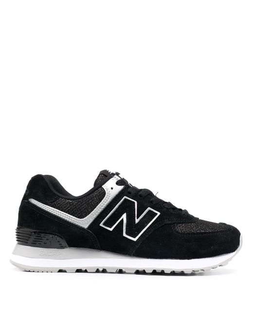 New Balance logo patch suede trainers