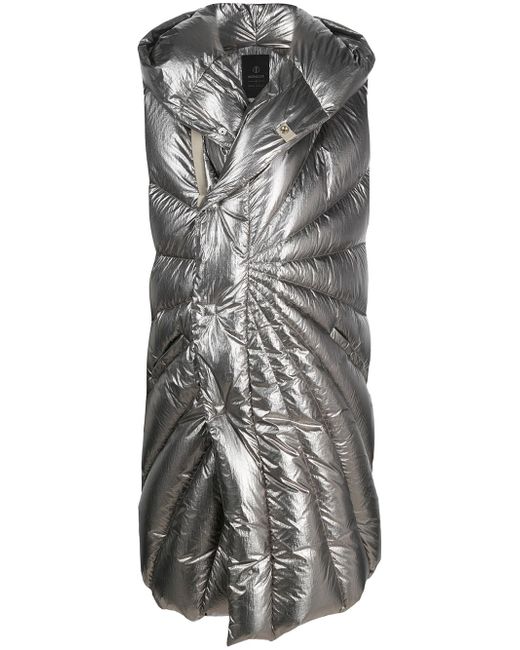 Moncler + Rick Owens metallic padded sleeveless coat