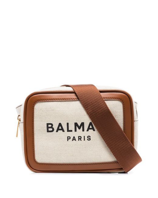 Balmain two-tone logo print belt bag