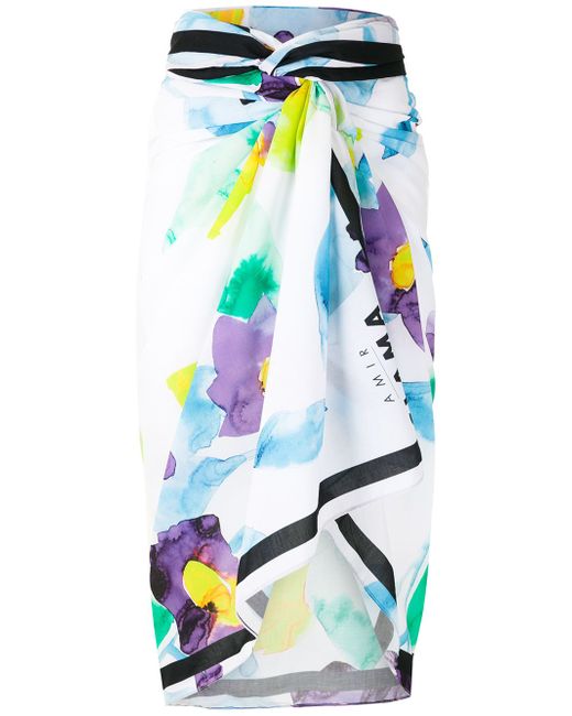 Amir Slama abstract floral-print mid-length sarong