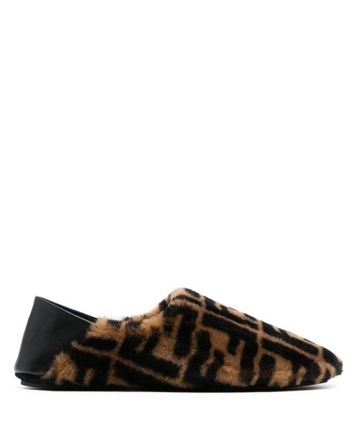 Fendi FF pattern slippers