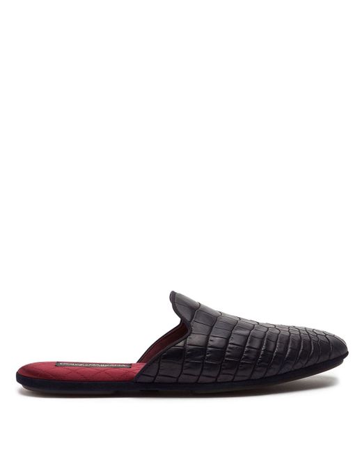 Dolce & Gabbana croc-effect slippers