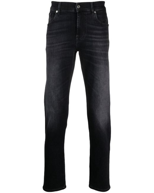 7 For All Mankind mid-rise straight leg jeans