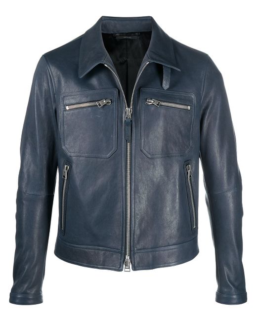 Tom Ford zip-pocket leather jacket