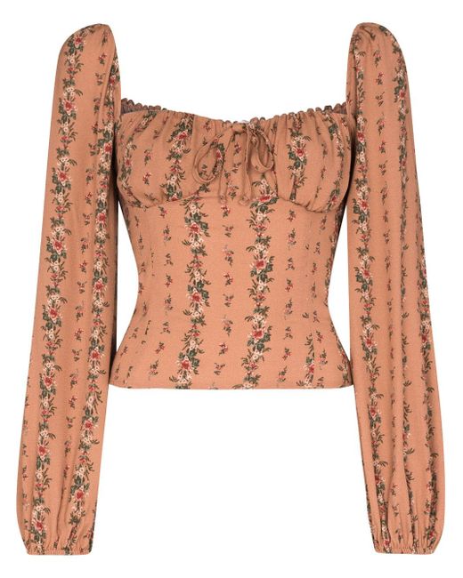 Reformation floral print blouse