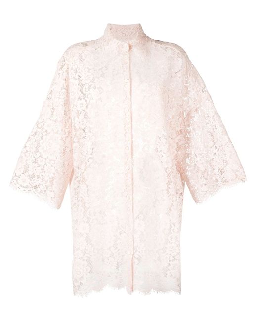 Dolce & Gabbana boxy-fit lace blouse