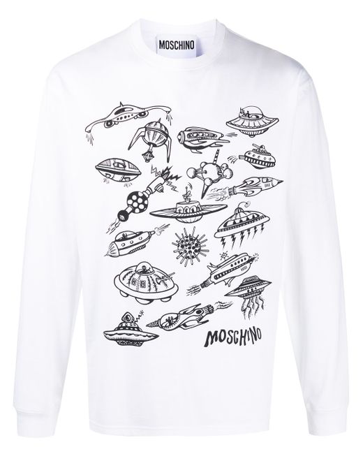 Moschino printed long-sleeve T-shirt