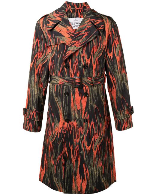 Vivienne Westwood flame-print trench coat