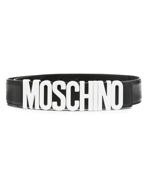 Moschino logo buckle belt