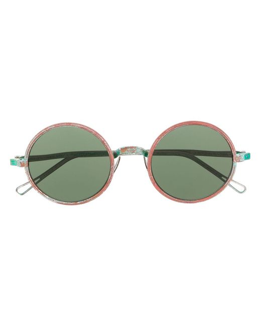 Uma Wang x Rigards distressed round-frame sunglasses