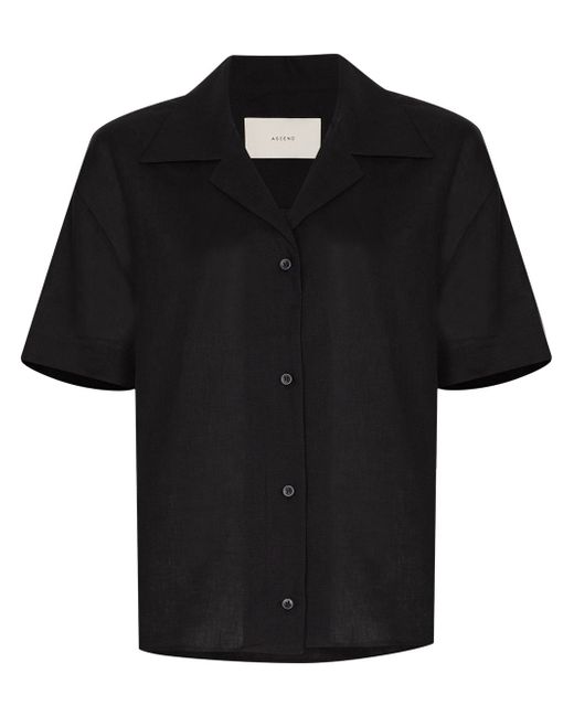 Asceno prague short sleeve linen shirt