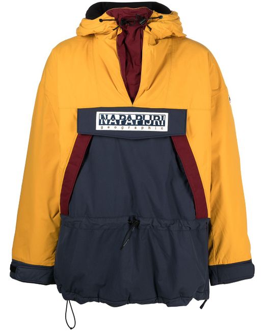 Napapijri colour-block hooded coat