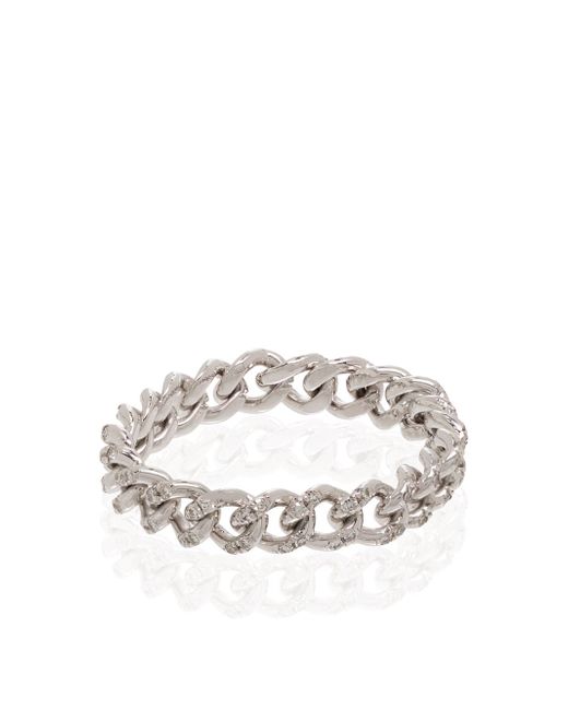 Shay 18kt gold diamond chain-link ring