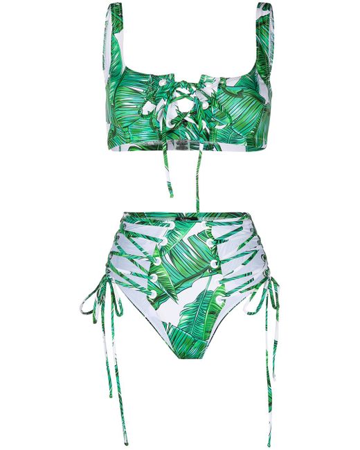 Noire Swimwear Jungle high-waist bikini bottoms