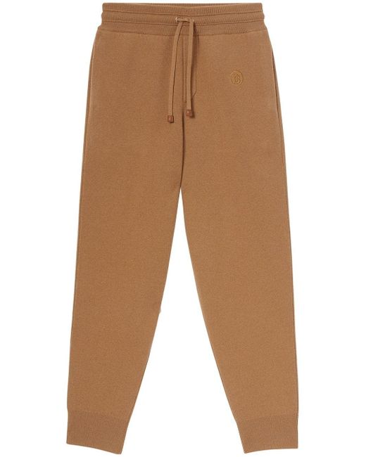 Burberry monogram cashmere track pants