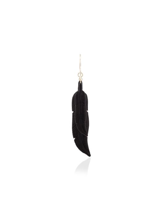 M Cohen 18kt yellow gold feather single earring
