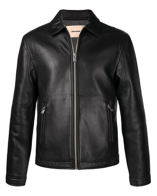 Zadig & Voltaire Luk bonded leather jacket