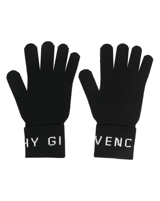 Givenchy intarsia-logo gloves
