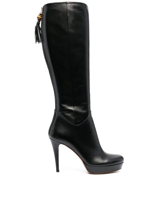 Gucci polished-finish high-heel boots