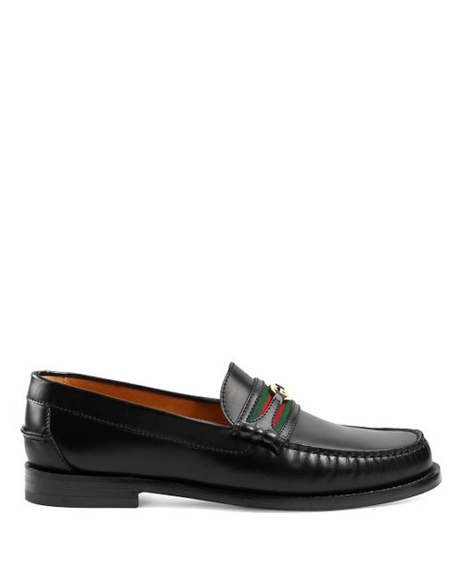 Gucci logo-plaque detail loafers
