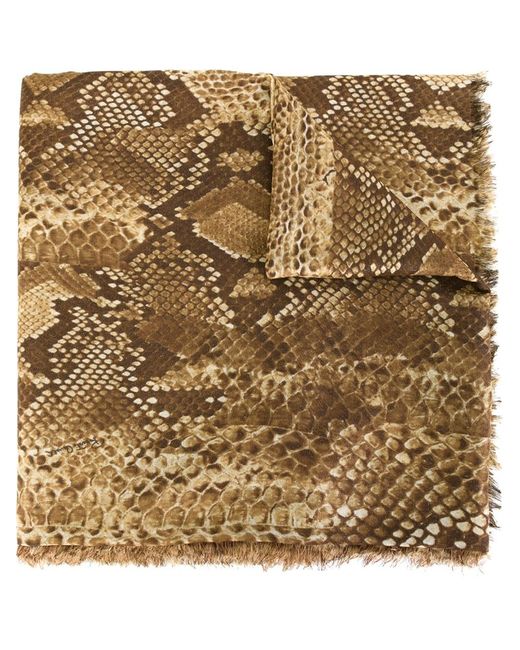 Roberto Cavalli snakeskin print scarf