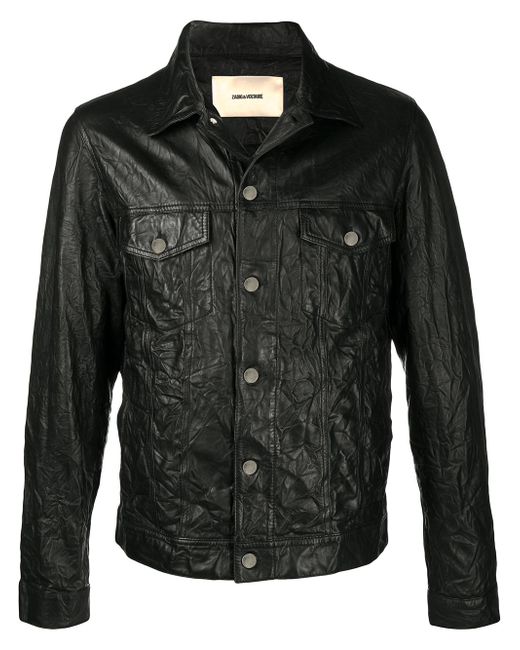 Zadig & Voltaire Base crinkle leather jacket