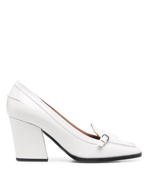 Emporio Armani square-toe heeled loafers