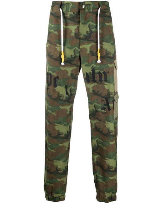 Palm Angels CAMO CARGO PANTS MILITARY