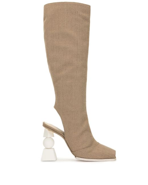 Jacquemus Olive knee boots