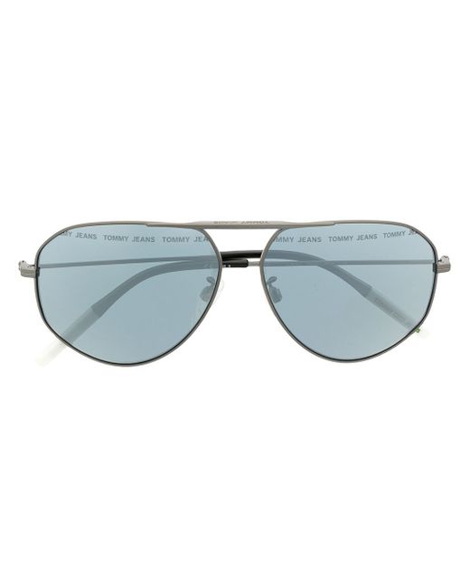Tommy Jeans blue-tinted aviator sunglasses