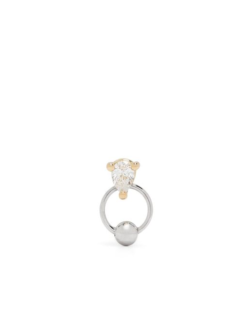 Delfina Delettrez 18kt diamond Two in One piercing earring