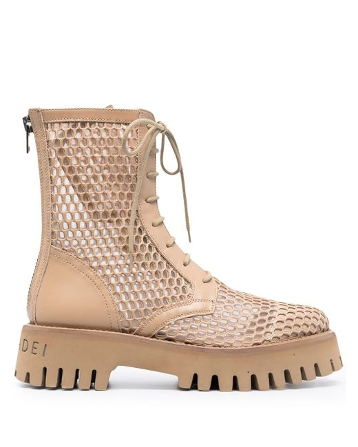 Casadei mesh lace-up boots