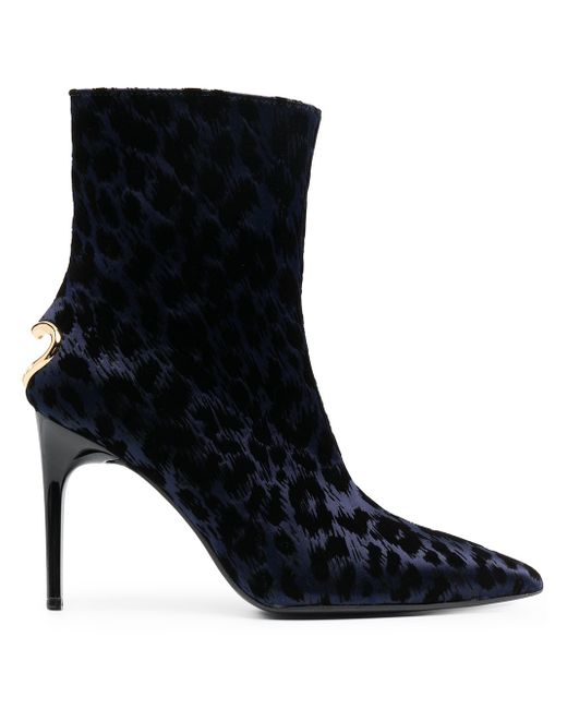 Love Moschino leopard-print booties