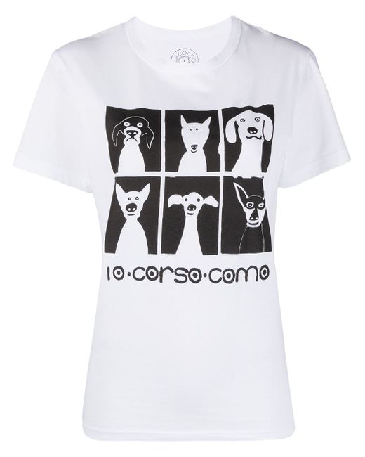 10 Corso Como dog-print T-shirt