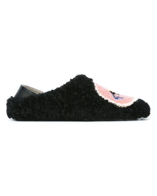 Fendi Faces shearling slippers 6