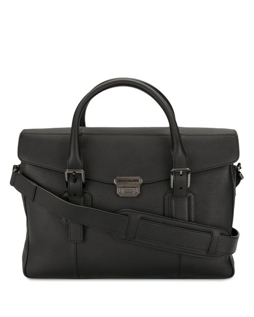 Stefano Ricci pebbled leather briefcase