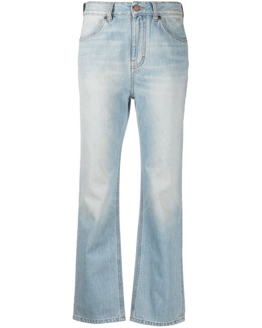 Victoria, Victoria Beckham mid-rise light-wash flared jeans