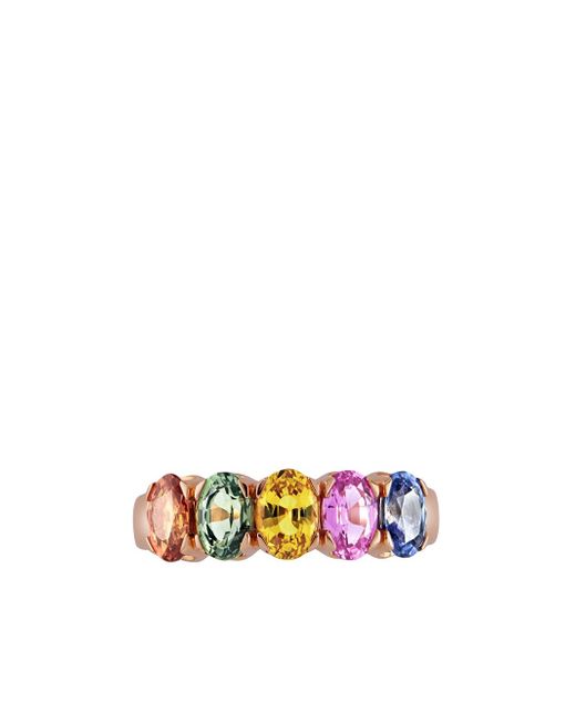 Pragnell 18kt rose gold Rainbow sapphire ring