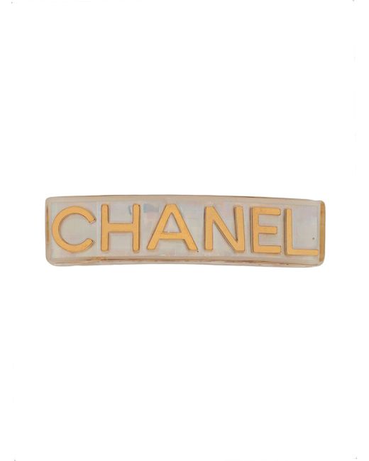 Chanel Pre-Owned 1997 branded clear hair barrette
